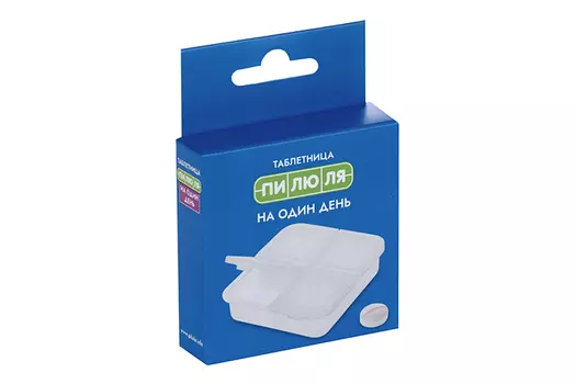 Таблетница Пилюля Альпина пласт на 1 день