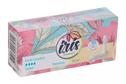 Тампоны Ирис Экстра комфорт Супер, 16 шт