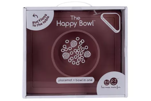 Тарелка EZPZ Happy Bowl силикон с подставкой нежно-розовая