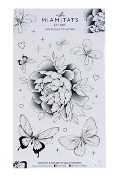 Тату переводные MIAMITATS Dancing butterfly by @birimbarahi (maxi) (7735)