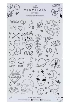 Тату переводные MIAMITATS Stick and Poke (maxi) (2679)