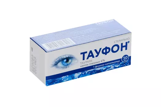 Тауфон 4%, 10 мл, капли глазные фл-пластик