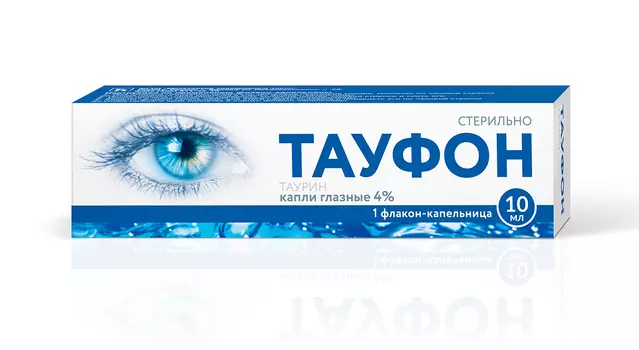 Тауфон 4%, 10 мл, капли глазные фл-пластик