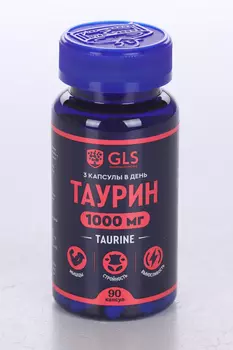 Таурин 1000 GLS Pharmaceuticals, 400 мг, 90 шт, капсулы