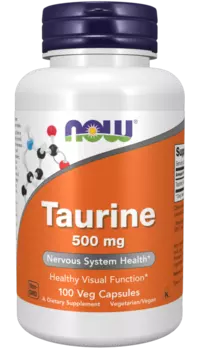 Таурин NOW, 500 мг, 100 шт, капсулы