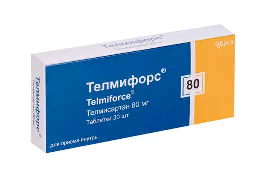 Телмифорс 80 мг, 30 шт, таблетки