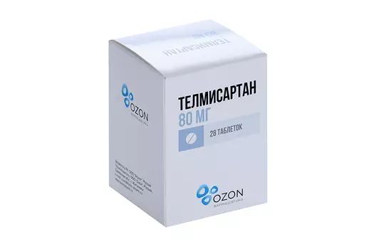 Телмисартан 80 мг, 28 шт, таблетки