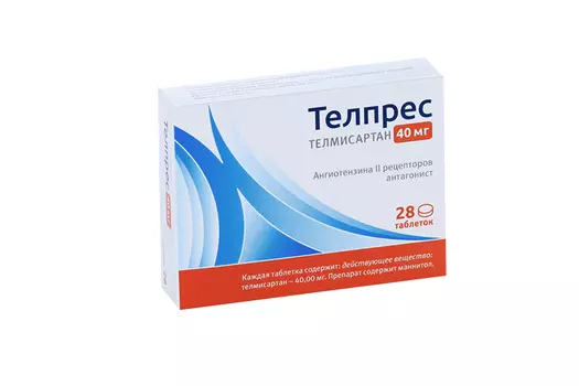 Телпрес 40 мг, 28 шт, таблетки