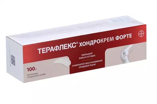 Терафлекс Хондрокрем Форте 10 мг/г+50 мг/г, 100 г, крем для наружного применения