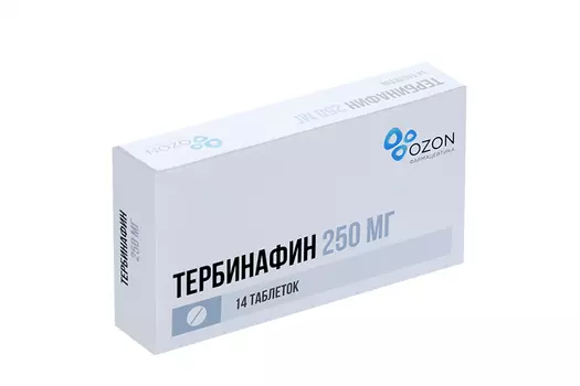 Тербинафин 250 мг, 14 шт, таблетки