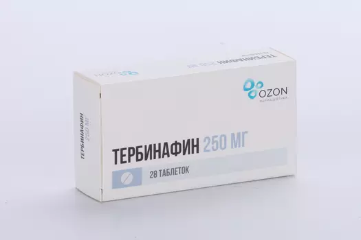 Тербинафин 250 мг, 28 шт, таблетки