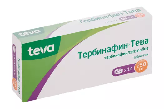 Тербинафин-Тева 250 мг, 14 шт, таблетки