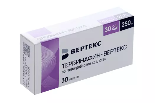 Тербинафин-Вертекс 250 мг, 30 шт, таблетки