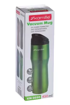 Термокружка Kamille из нерж стали салатовая 450 мл
