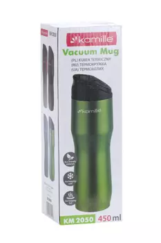 Термокружка Kamille из нерж стали синяя 450 мл