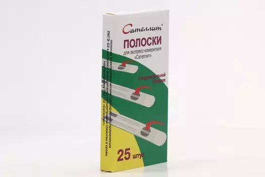 Тест-полоски Сателлит ПГКЭ-02 к эспр измер, 25 шт