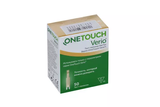 Тест-полоски Уан Тач Верио д/глюкометра, 50 шт