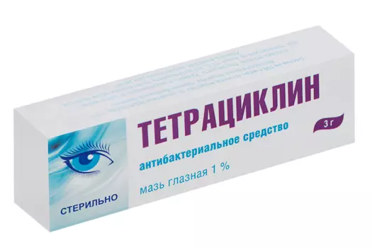 Тетрациклин 1%, 3 г, мазь глазная