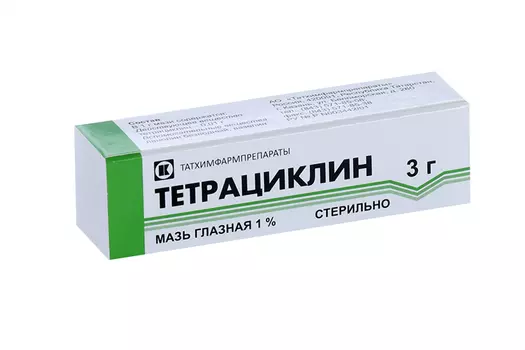 Тетрациклиновая 1%, 3 г, мазь глазная