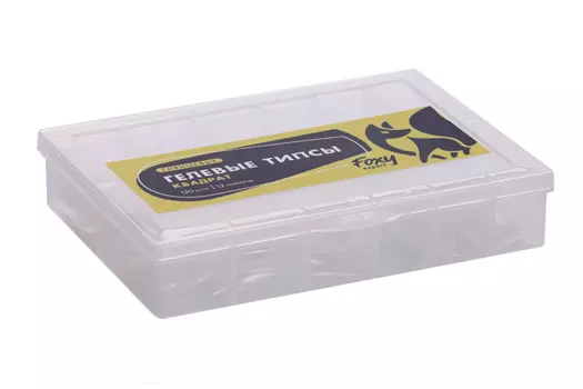 Типсы FOXY EXPERT Квадрат гелевые глянец 12 размеров 120 шт