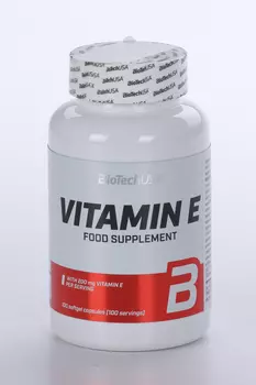 Токоферола ацетат витамин Е BioTechUSA, 100 шт, капсулы