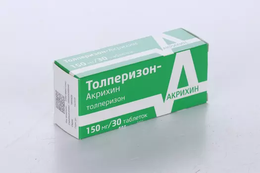 Толперизон-Акрихин 150 мг, 30 шт, таблетки покрытые пленочной оболочкой