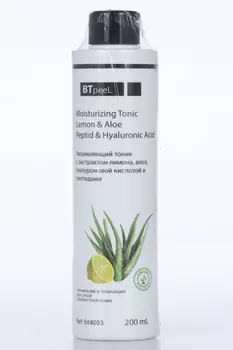Тоник Btpeel д/лица увлаж с экстрактом лимона/алоэ/пептидами/гиалуроновой кисл, 200 мл