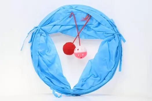 Тоннель Чистый котик д/кошек 50 см синий