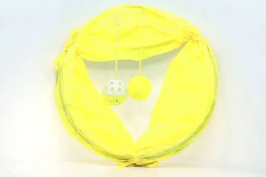 Тоннель Чистый котик д/кошек 50 см желтый