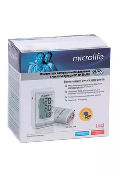Тонометр автомат Микролайф ВР А150 AFIB, +адаптер