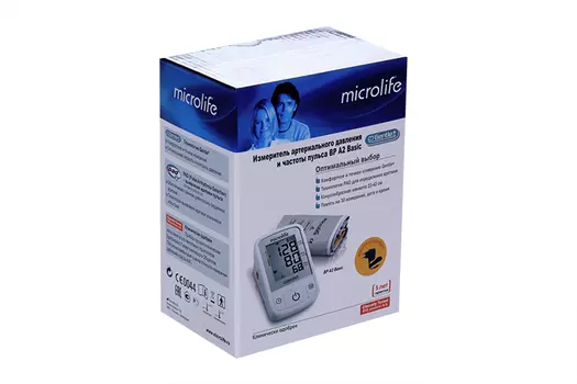 Тонометр автомат Микролайф ВР А2 Базик, +адаптер