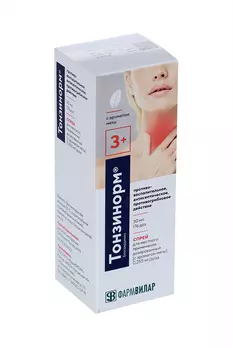 Тонзинорм 0.255 мг/доза, 30 мл, спрей для местного применения дозированный с ароматом мяты (176 доз)