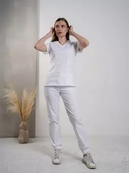 Топ Доктор Чехов медицинский женский белый р 48 , кимоно