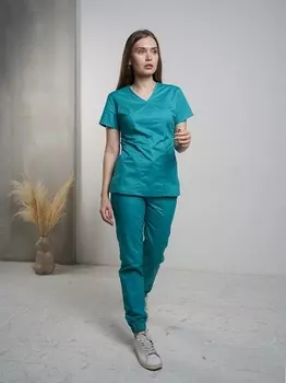 Топ Доктор Чехов медицинский женский изумрудный р 44