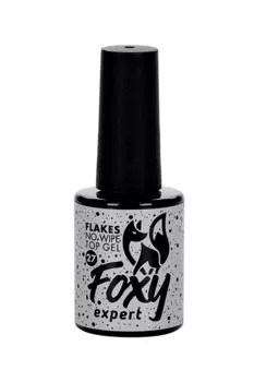 Топ FOXY EXPERT FLAKES глянц б/липк слоя с черными хлопьями 10 мл