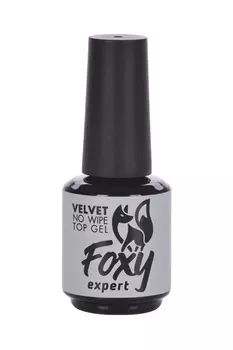 Топ FOXY EXPERT NO WAPE д/гель-лака матов вельвет б/липк слоя прозрач 15 мл
