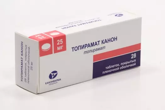 Топирамат Канон 25 мг, 28 шт, таблетки покрытые пленочной оболочкой