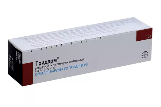 Тридерм 0.05%+0.1%+1%, 15 г, крем