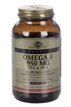Тройная Омега-3 ЭПК/ДГК, 100 шт, 950 мг