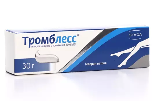 Тромблесс 1000 ЕД/г, 30 г, гель для наружного применения