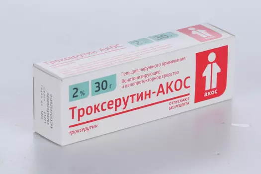 Троксерутин-Акос 2%, 30 г, гель для наружного применения