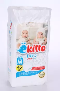 Трусики-подгузники Ekitto Premium Comfort M (5-10кг), 46 шт