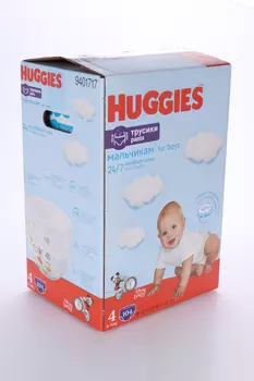 Трусики-подгузники HUGGIES для мальчиков 4 9-14кг Disney Box 104 шт