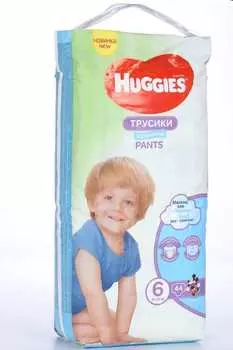 Трусики-подгузники HUGGIES Мега 6 для мальчиков 44 шт (15-25кг)