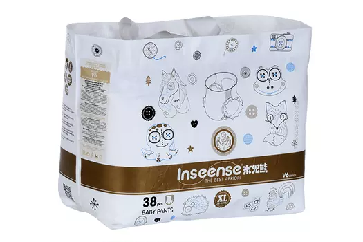 Трусики-подгузники Inseense V6 XL (12-17 кг), 38 шт, золот