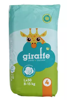 Трусики-подгузники Ловулар Жираф L (8-15 кг), 50 шт
