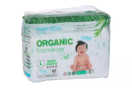 Трусики-подгузники MARABU Organic Bamboo р L (9-14 кг), 42 шт