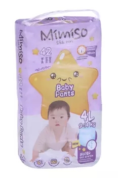 Трусики-подгузники MIMISO одноразовые д/детей L (9-14кг), 42 шт