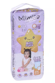 Трусики-подгузники MIMISO одноразовые д/детей XXL (16-25 кг), 34 шт