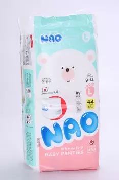 Трусики-подгузники NAO L (9-14кг), 44 шт